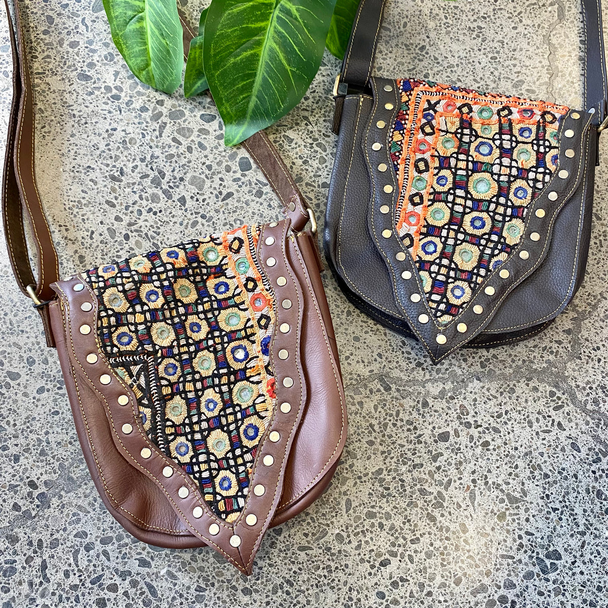 Funky Leather Boho Bag Hipsta NZ