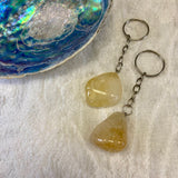 Tumbled Citrine Crystal Keyring 