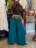 Mega Flares - Plain Teal Blue