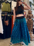 Mega Flares - Teal Block Print