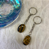 Tumbled Tigers Eye Crystal Keyring