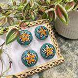 Handpainted doorknob stars