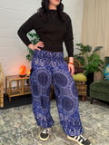 Alibaba Pants - Two Tone Blue Mandala
