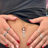 Butterfly Dangling Belly Bar