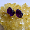 Amethyst Teardrop Crystal Plugs