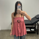 Rayon Buckle Tube Top