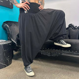 Cotton Harem Pants Black