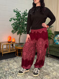 Alibaba Pants - Maroon Red Mandala