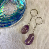 Tumbled Amethyst Crystal Keyring