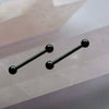 Black Surgical Steel Nipple Barbell