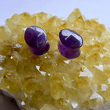 Amethyst Teardrop Crystal Plugs