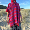 Mens square poncho acrylic wool