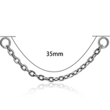 Connector Chain Body Piercing Faux Industrial, Nose Chain