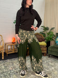Alibaba Pants - Green Flower