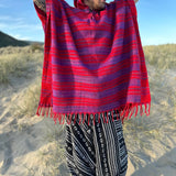 Mens Square Poncho Acrylic Wool