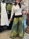 Mega Flares - Lime Green Mandala