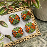 Orange & Green Boho Door knob
