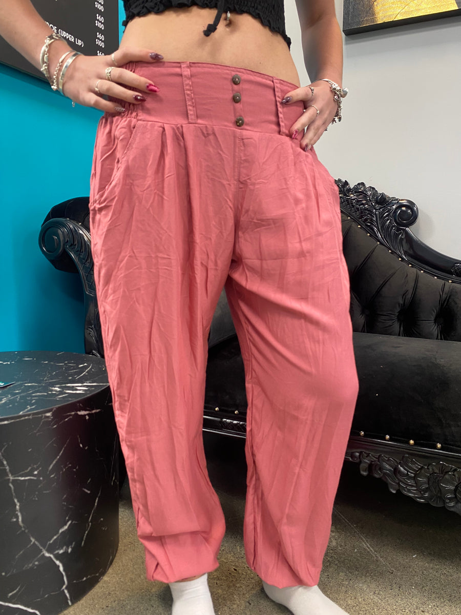 Coco Button Pants - Plain – Hipsta NZ
