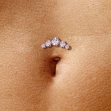 Floating Belly Threadless Swarovski  