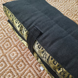 black meditation pillow