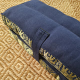 blue meditation pillow