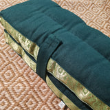 green meditation pillow