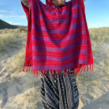 unisex boho festival poncho square hooded NZ