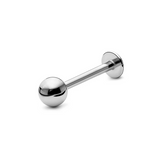 Plain Silver Surgical Steel Labret Bar for Body Piercing
