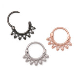 Septum Cluster Bead Clicker Hinge Ring