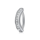 Silver Belly Button Clicker Titanium Ring