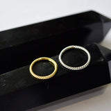 Seamless 16g Hinge Ring for Body Piercing with twisted design