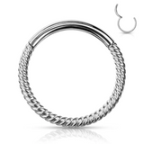 Twisted Design Hinge Ring Surgical Steel Helix Jewellery