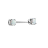 White Opal Nipple Barbell 