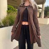 Winter Cape Cardigan Brown 