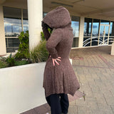 Winter Cape Cardigan Brown 