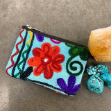 embroidered coin wallet, coin purse NZ