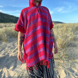 unisex boho festival poncho square hooded NZ