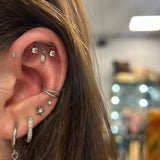 Titanium Hidden Helix Labret with Gem