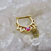 Gold Plated Pink Opal Septum Clicker