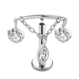 Titanium Hidden Helix Labret with Gem