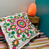 Embroidered Square Cushion Cover