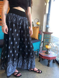 Mega Flares - Navy Block Print