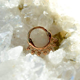 Ornamental Clicker Style Ring for Body Piercing