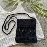 handmade bag NZ black crochet 