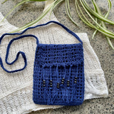 handmade bag NZ navy crochet 
