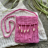 handmade crochet bag pink