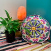 Embroidered Circle Cushion Cover