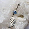 Belly Bar with Gem Feathers