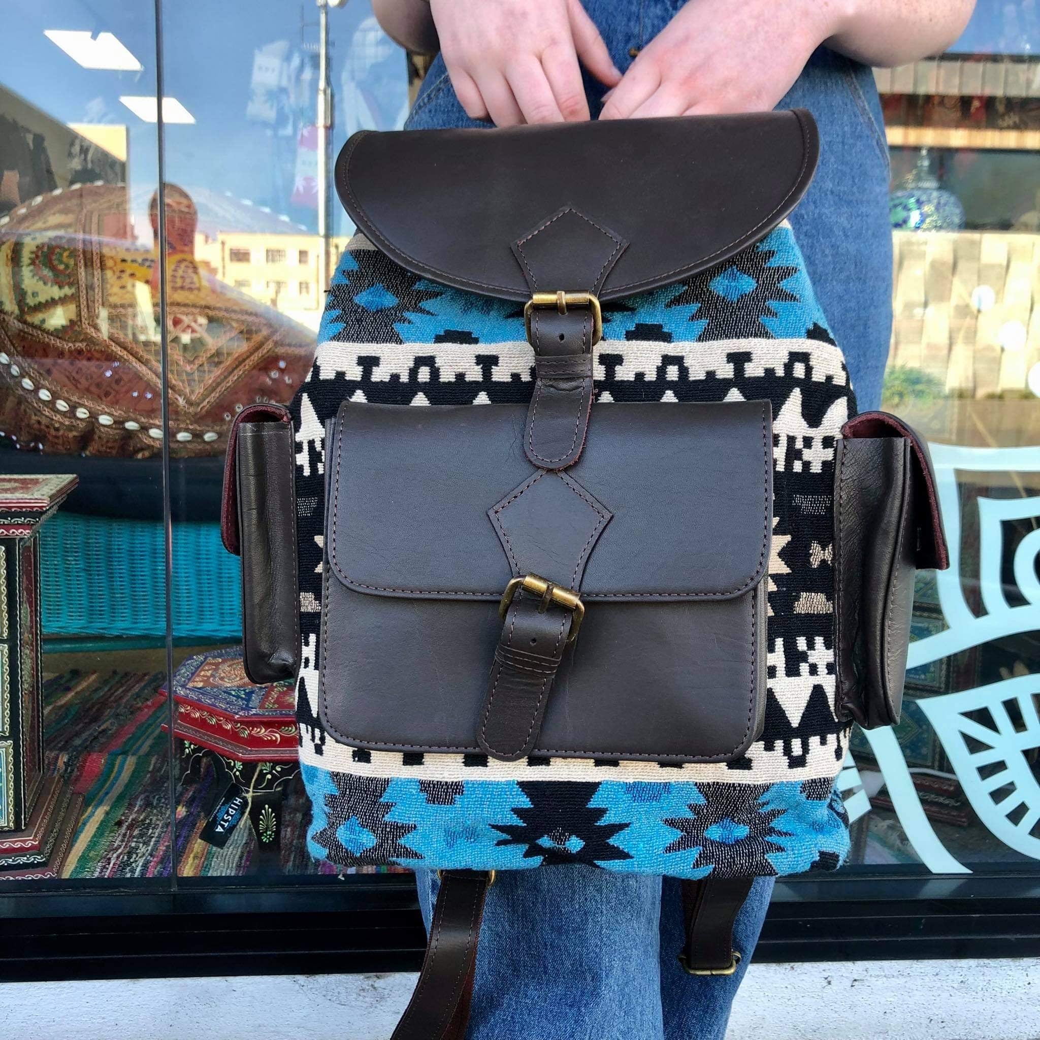 aztec leather backpack Leather Aztec Backpack – Hipsta NZ
